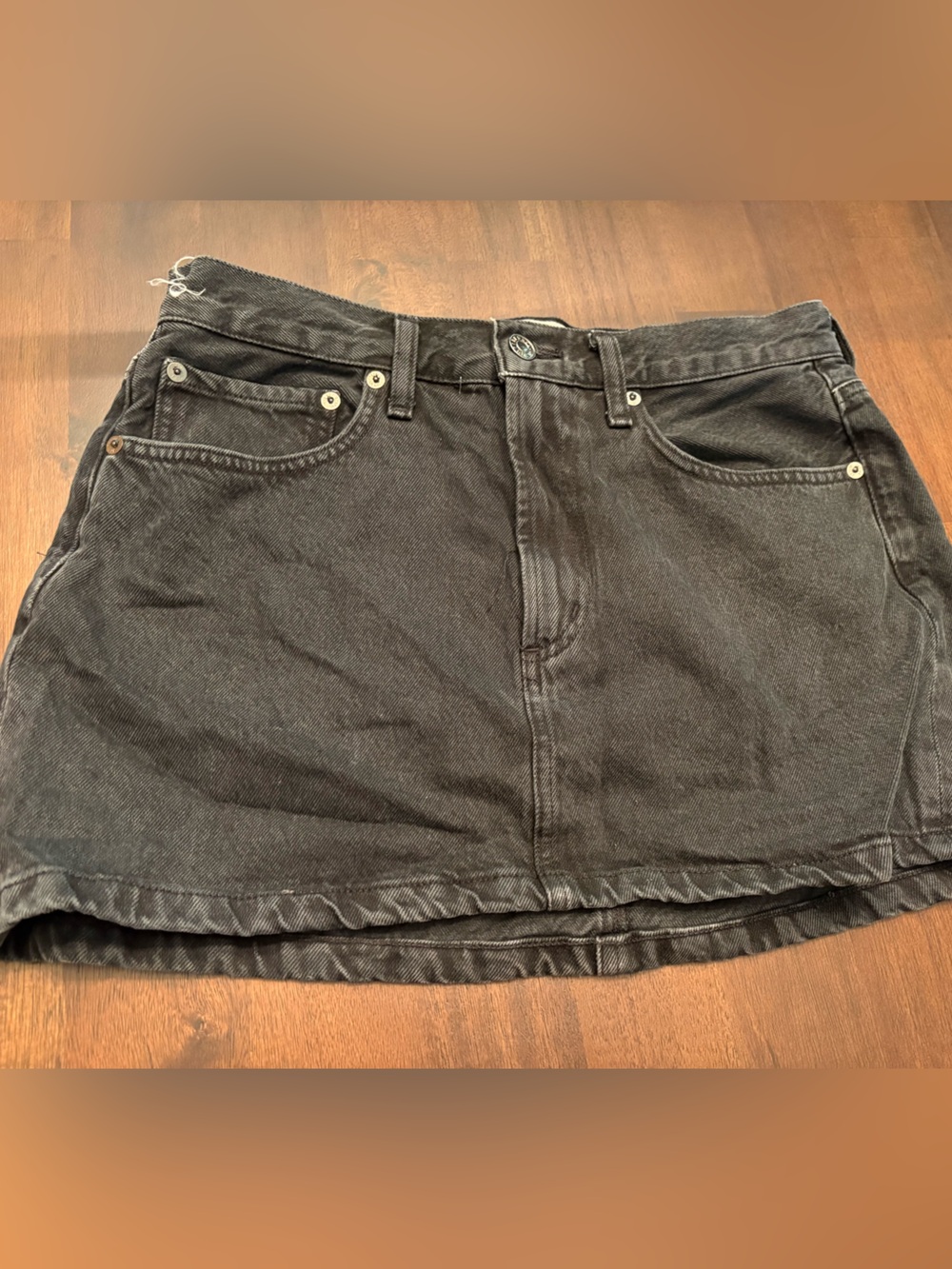 AGOLDE Black Denim Mini Skirt Sz 27